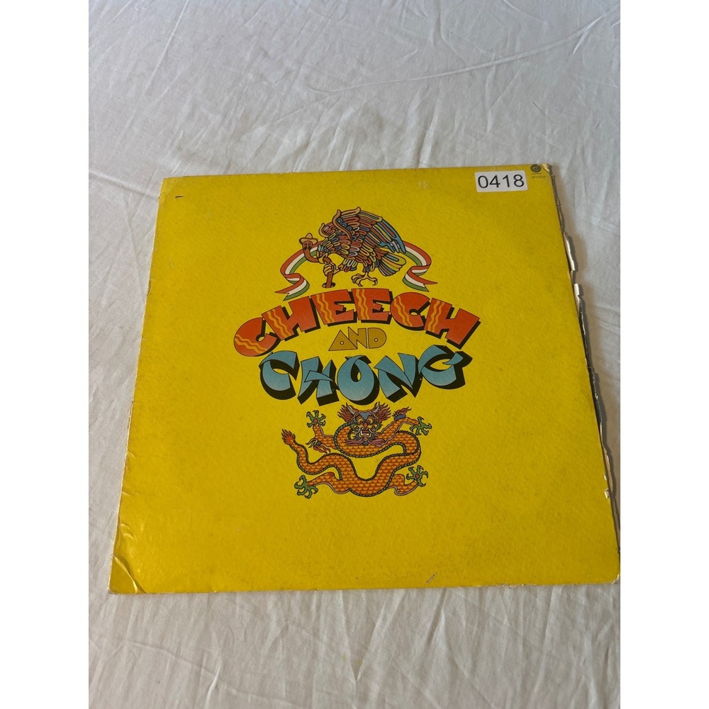 Cheech and Chong Vinyl Record LP 12" Yellow‎ 1971 Comedy Ode SP-77010 Good